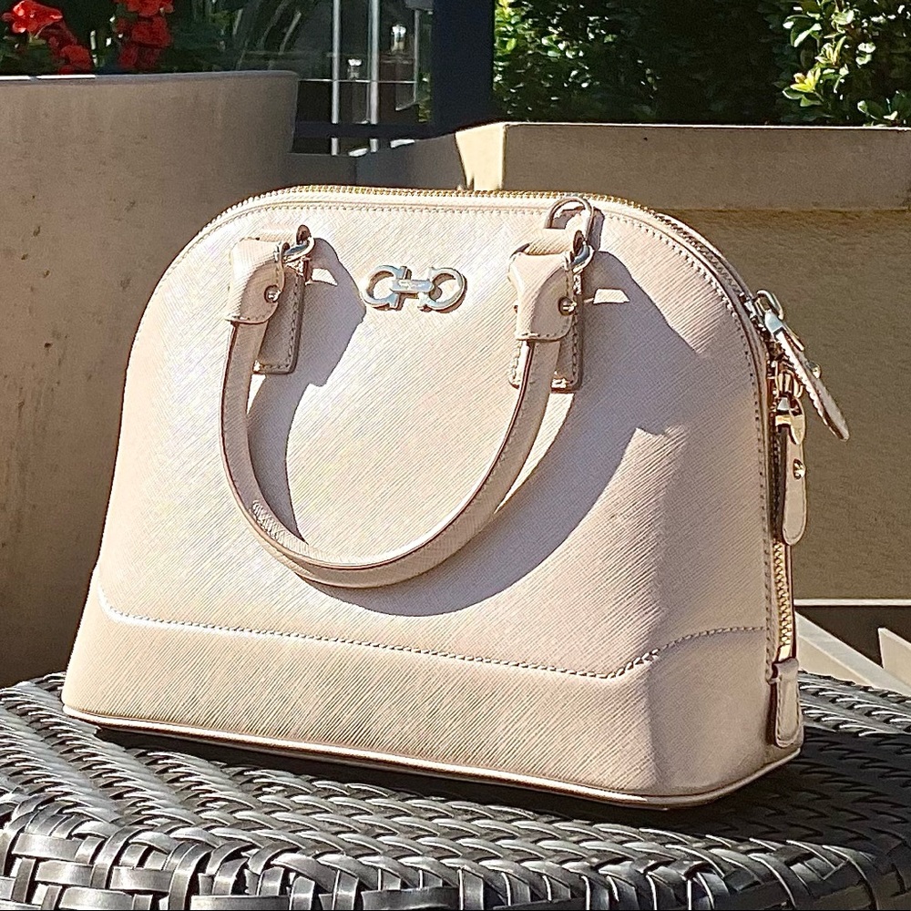 Salvatore Ferragamo Gancini Leather Satchel